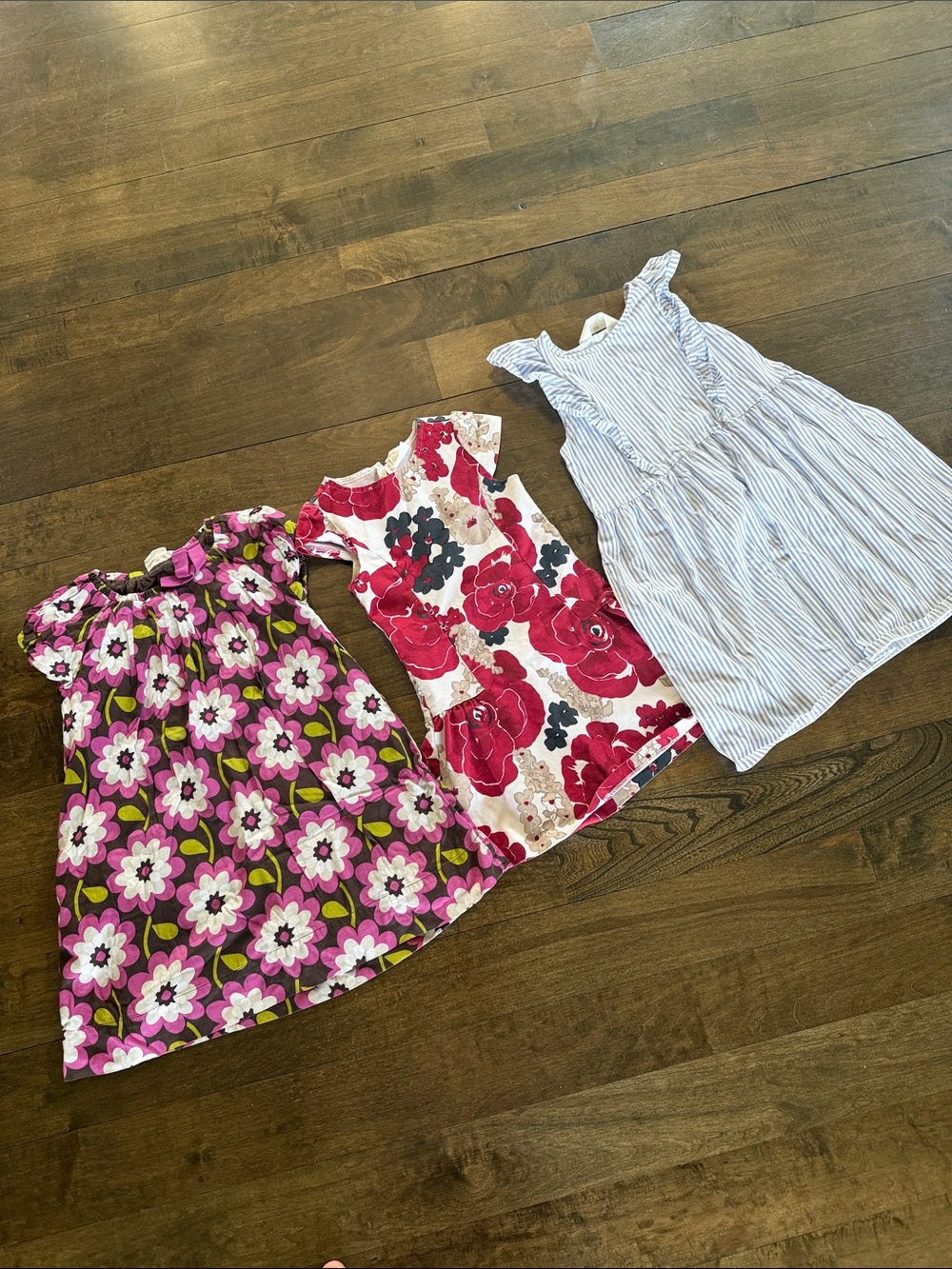 Mini Boden Girls Dress Set — Pink, Red, Blue